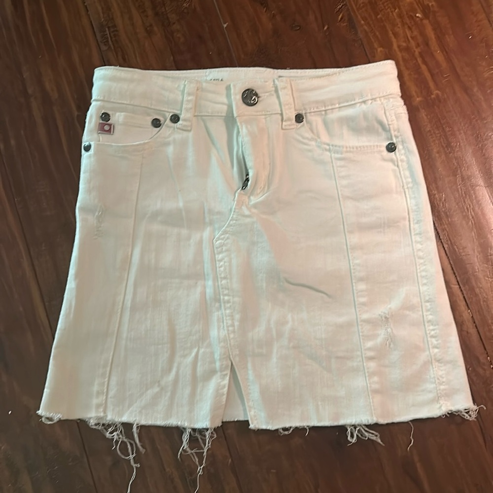 Adriano Goldschmied Kids Kayla white denim skirt - boutique